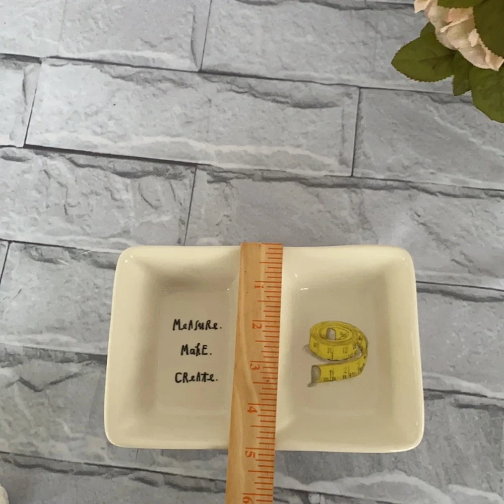 Rae Dunn MEASURE . MAKE. CREATE. organizer dish